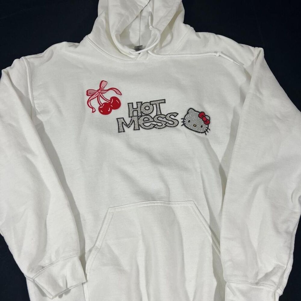 Gildan Women's White Hoodie